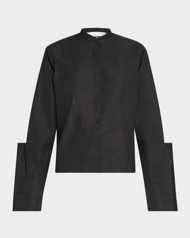 Winged-Cuff Button-Down Shirt